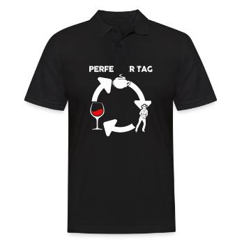 Line Dance Tänzer - Männer Poloshirt - Schwarz - Vorne - Kai (181cm)