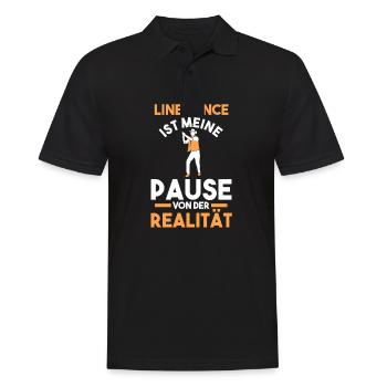 Line Dance Tänzer - Männer Poloshirt - Schwarz - Vorne - Kai (181cm)