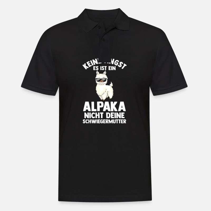 Alpaka - Männer Poloshirt - Schwarz