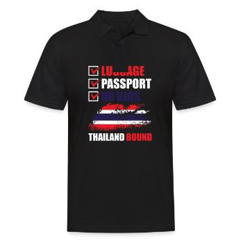 Luggage Passport No Kids Thailand Bound - Men's Polo Shirt - black - Front - Kai (181cm)