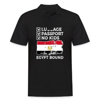 Gepäck Passport No Kids Ägypten Bound Urlaub Trip - Männer Poloshirt - Schwarz - Vorne - Kai (181cm)
