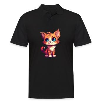 Animal Lover - Cute Animal Graphic - - Men's Polo Shirt - black - Front - Kai (181cm)