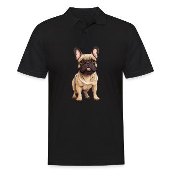 Animal Lover - Cute Animal Graphic - Dog - Men's Polo Shirt - black - Front - Kai (181cm)