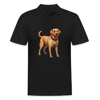 Animal Lover - Cute Animal Graphic - Dog - Men's Polo Shirt - black - Front - Kai (181cm)