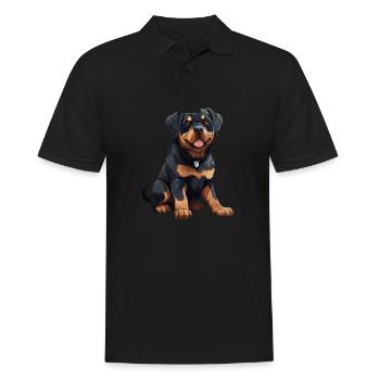 Animal Lover - Cute Animal Graphic - Dogs - Men's Polo Shirt - black - Front - Kai (181cm)
