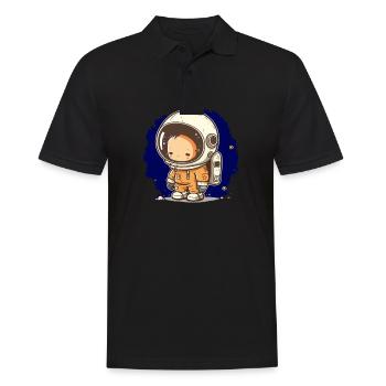 Illustration d’une fusée d’astronaute pour un petit espace - Polo Homme - noir - Devant - Kai (181cm)