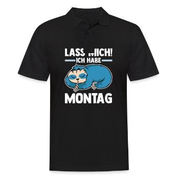 Lfaultier ass Mich Ich Habe Montag - Männer Poloshirt - Schwarz - Vorne - Kai (181cm)
