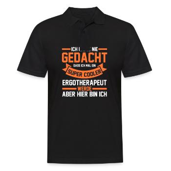 Ergotherapie Ergotherapeut - Männer Poloshirt - Schwarz - Vorne - Kai (181cm)