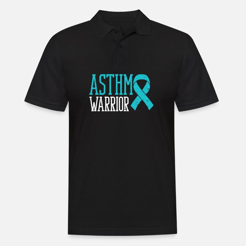 Asthma-krieger Asthmakrieger Wheezy - Männer Poloshirt - Schwarz