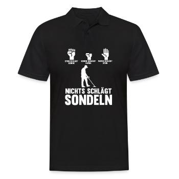 Sondeln Sondel Sondengänger Sondler - Männer Poloshirt - Schwarz - Vorne - Kai (181cm)