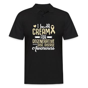 I wear cream for the month of degenerative - Men's Polo Shirt - black - Front - Kai (181cm)
