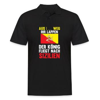 Sizilianer Sizilianisch König Sizilien - Männer Poloshirt - Schwarz - Vorne - Kai (181cm)