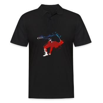 Splash art sambo fighter - Men's Polo Shirt - black - Front - Kai (181cm)
