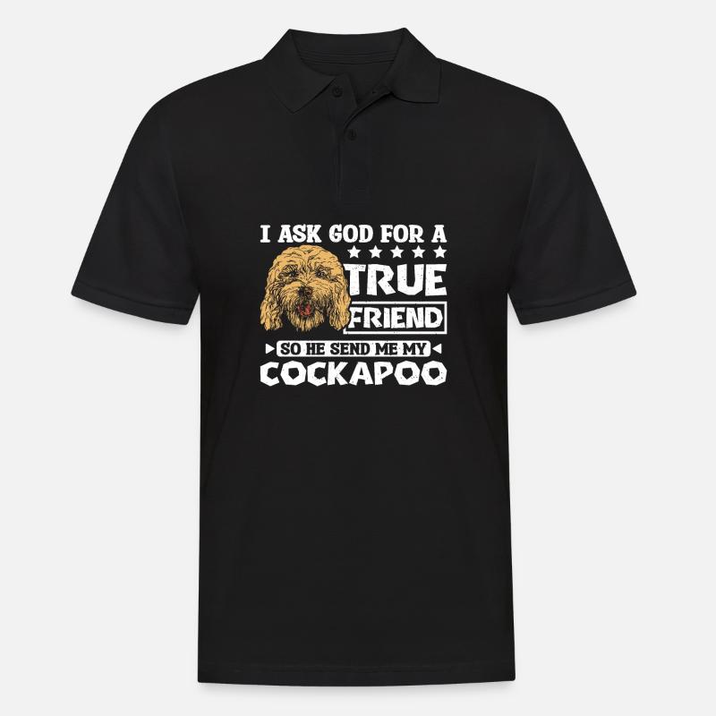 Dieu m’envoie mon cockapoo - Polo Homme - noir