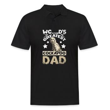 Fathers day world's greatest cockapoo dad - Männer Poloshirt - Schwarz - Vorne - Kai (181cm)