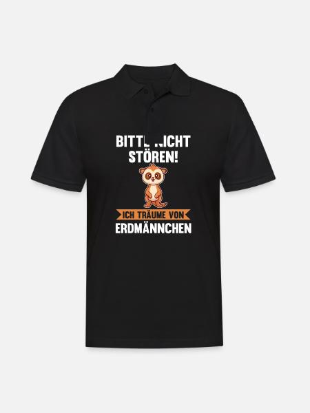 Erdmännchen - Männer Poloshirt - Schwarz