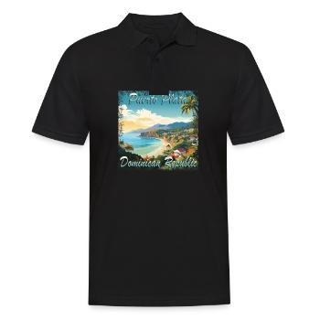 Flair estival à Puerto Plata: charme grunge de la - Polo Homme - noir - Devant - Kai (181cm)