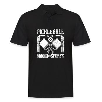 Le pickleball est le bacon du sport - Polo Homme - noir - Devant - Kai (181cm)