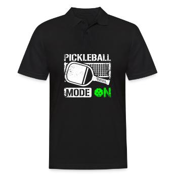 Pickleball mode on - Men's Polo Shirt - black - Front - Kai (181cm)