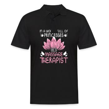 Girl Prinzess Massage therapist - Männer Poloshirt - Schwarz - Vorne - Kai (181cm)