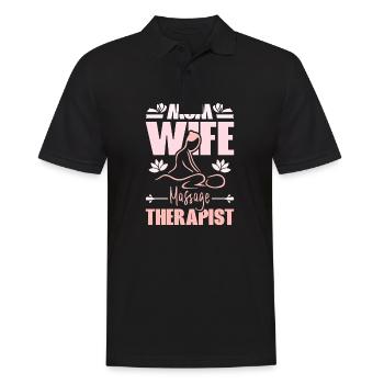 Mothers day mom wife Massage therapist - Männer Poloshirt - Schwarz - Vorne - Kai (181cm)