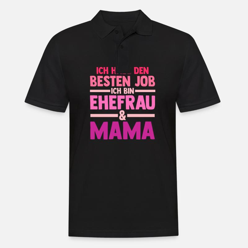 Ehefrau Mutter Mama - Männer Poloshirt - Schwarz