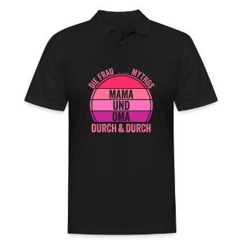 Mutter Großmutter Mama Oma - Männer Poloshirt - Schwarz - Vorne - Kai (181cm)