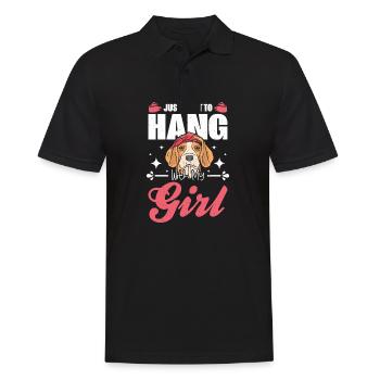 Just want to hang with my beagle girl - Men's Polo Shirt - black - Front - Kai (181cm)
