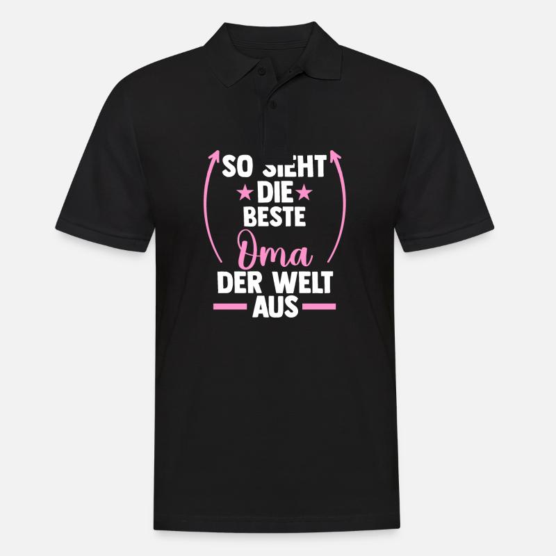 Großmutter Beste Oma - Männer Poloshirt - Schwarz