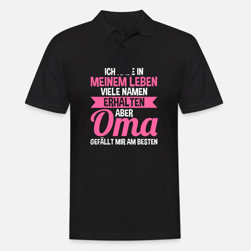 Großmutter Oma - Männer Poloshirt - Schwarz