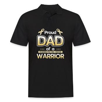 Proud father of a warrior with degenerative - Men's Polo Shirt - black - Front - Kai (181cm)