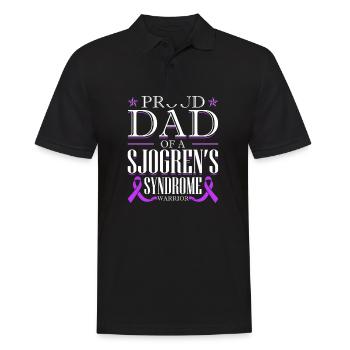 Proud father of a Sjogren's syndrome warrior - - Men's Polo Shirt - black - Front - Kai (181cm)
