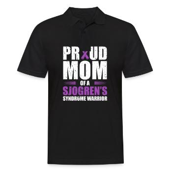 Proud mother of a Sjogren's syndrome warrior - Men's Polo Shirt - black - Front - Kai (181cm)