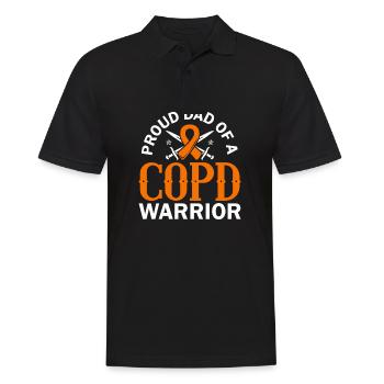 Proud father of a COPD warrior chronic - Men's Polo Shirt - black - Front - Kai (181cm)