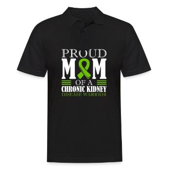 Proud mother of a warrior with chronic - Men's Polo Shirt - black - Front - Kai (181cm)