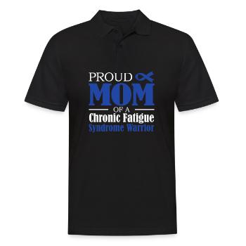 Stolze Mutter Eines Kriegers Mit Chronischem - Männer Poloshirt - Schwarz - Vorne - Kai (181cm)