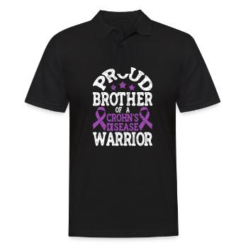 Stolzer Bruder Eines Morbus-crohn-kriegers - Männer Poloshirt - Schwarz - Vorne - Kai (181cm)