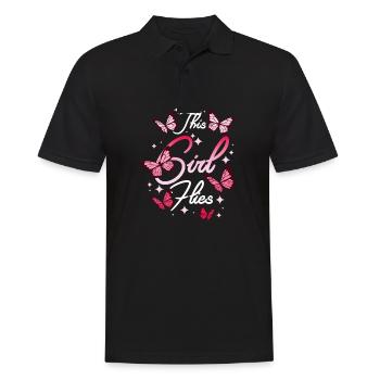 This girl flies like a Butterfly - Männer Poloshirt - Schwarz - Vorne - Kai (181cm)