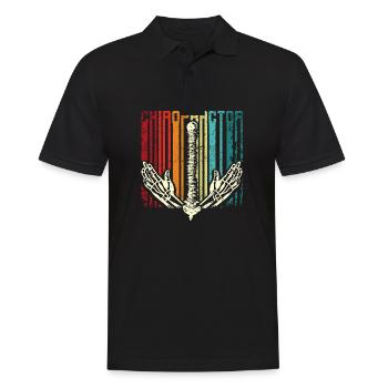 Retro Vintage Chiropractor - Men's Polo Shirt - black - Front - Kai (181cm)