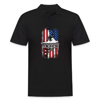 Usa american flag 4th of july Chiropractor - Men's Polo Shirt - black - Front - Kai (181cm)