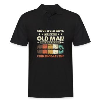 Let this old man show you how to be a chiropractor - Men's Polo Shirt - black - Front - Kai (181cm)