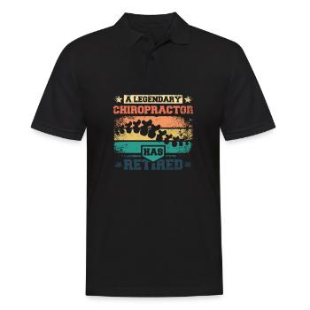 A legendary chiropractor has retired - Men's Polo Shirt - black - Front - Kai (181cm)