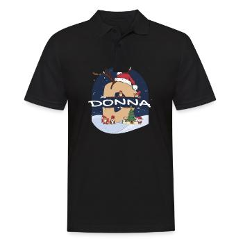 Awesome Donna Name w Santa Hat dans le thème de Noël - Polo Homme - noir - Devant - Kai (181cm)