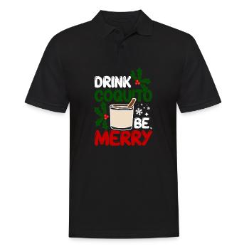 Puerto Rico Christmas Drink coquito be berry - Men's Polo Shirt - black - Front - Kai (181cm)