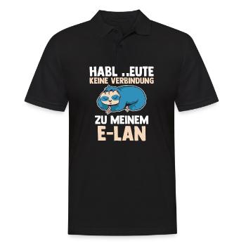 Faultier Habe Heute Keine Verbindung Zu Meinem E-L - Männer Poloshirt - Schwarz - Vorne - Kai (181cm)
