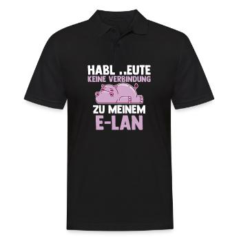 Flusspferd Habe Heute Keine Verbindung Zu Meinem E - Männer Poloshirt - Schwarz - Vorne - Kai (181cm)