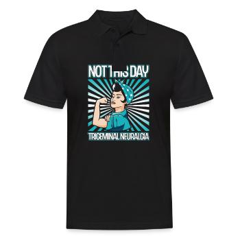 Nicht Heute Trigeminusneuralgie - Bewusstsein Für - Männer Poloshirt - Schwarz - Vorne - Kai (181cm)