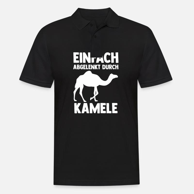 Kamel - Männer Poloshirt - Schwarz