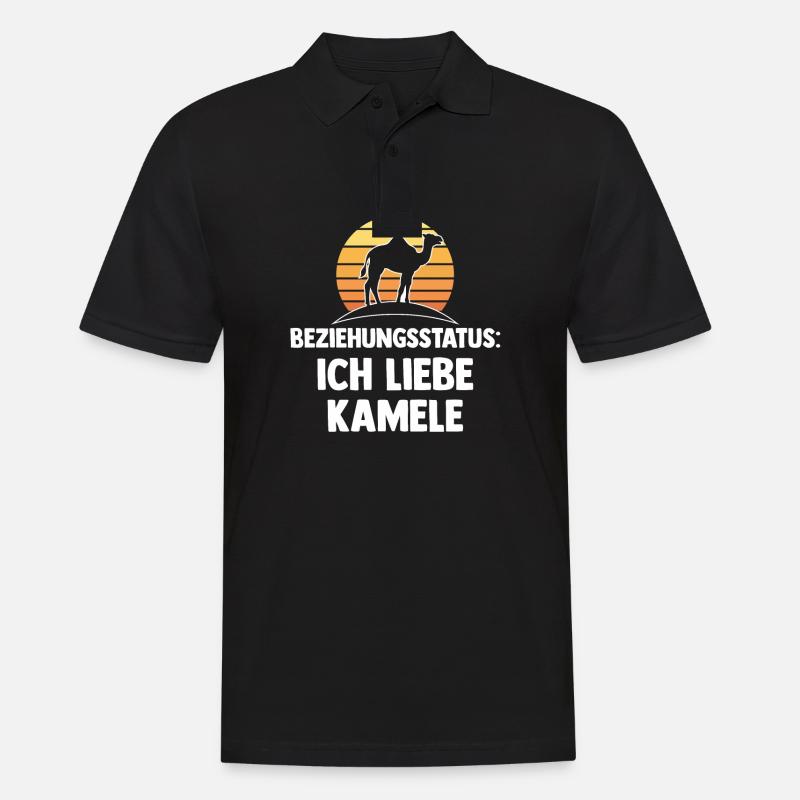 Kamel - Männer Poloshirt - Schwarz