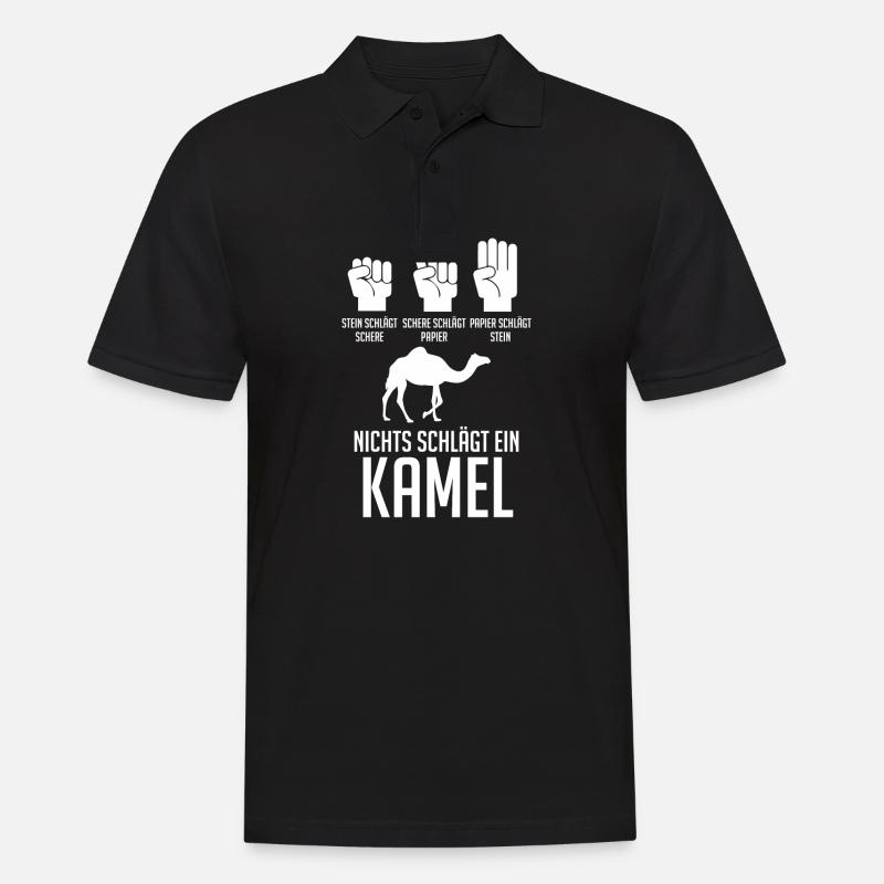 Kamel - Männer Poloshirt - Schwarz